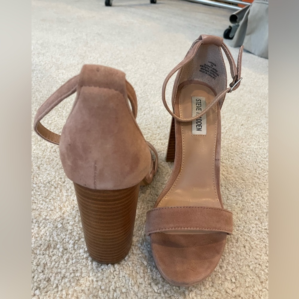 Steve Madden Women's Shoes Carrson Beige Suede Pumps High Heel